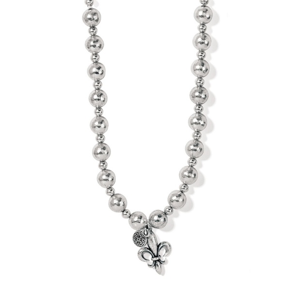 Brighton Ferrara Fleur De Lis Short Necklace and Stud Earrings Set - Picture 2 of 11